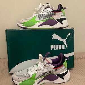 Puma Kids Sneakers - White, Green, Purple